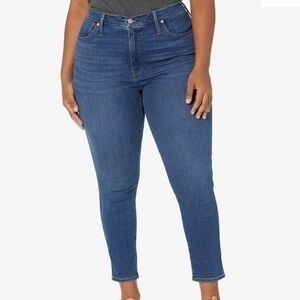 MADEWELL 36” Waist 10” High-Rise Skinny Crop Jeans